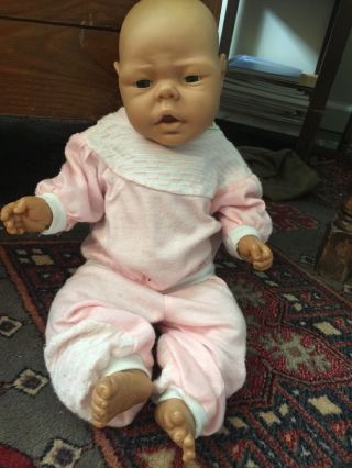Vintage Anatomically Correct Girl Newborn Doll By Jesmar Made In Spain