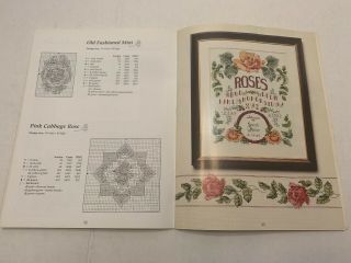 Vintage American School Needlework The Ultimate Book of Roses Cross - Stitch Book 2