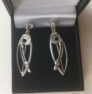 Scottish Sterling Silver Vintage Ola Gorie Pendant Earrings Orkney Island 2