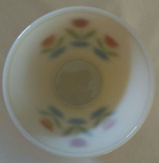 Vintage Fire King Tulip grease jar glass bowl w/ lid 8