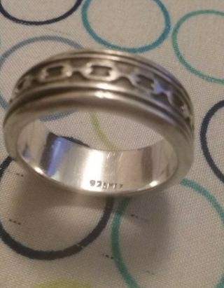Vintage Sterling Silver Taxco Spinner Band Ring Size 8.  5 Ldh5 Cond