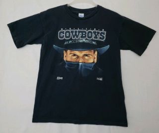 Vintage 1992 Salem Nfl Dallas Cowboys Bandit Face Shirt Sz L Single Stitch (u)