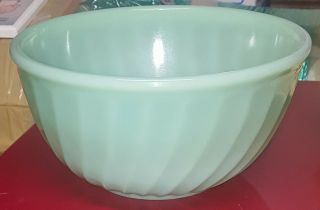 Vintage Fire King Jadeite Swirl Mixing Bowl 7 " Oven Glass