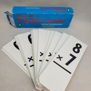 Vintage Flash Cards Vertical Multiplication Ideal School 7238 1990 Complete