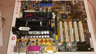 Asus K7v Motherboard 950 Mhz Amd Slot A Athlon Cpu 512mb Ram Rev 1.  01