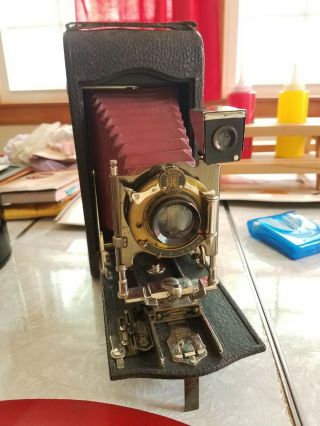 Antique Kodak Camera,  Red Bellows,  Model C 1909