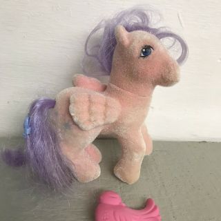 Vintage 1986 My Little Pony Mlp North Star G1 So Soft With Pink Bird Brush