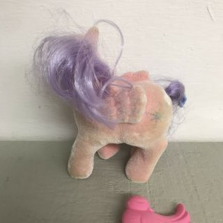 Vintage 1986 My Little Pony MLP North Star G1 So Soft With Pink Bird Brush 2