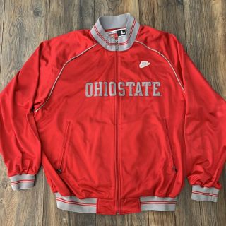 Vintage Ohio State University Buckeyes Nike Full Zip Track Jacket Mens Large