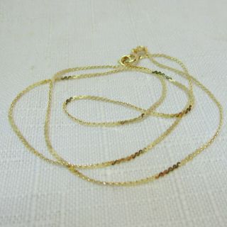 Vintage Estate 14k Yellow Gold Chain Necklace - 15 Inches Long - 1.  5 Grams
