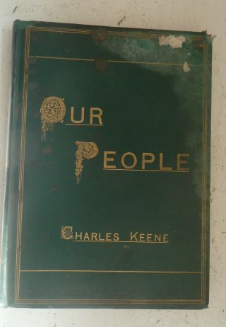 Large Vintage Book Our People Charles Keene Victorian Caricatures Punch As Found
