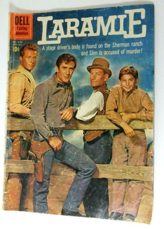 Laramie Comic1960 - Dell - Tv Photo Cover - Robert Fuller - Lawman - Vintage Comic Book