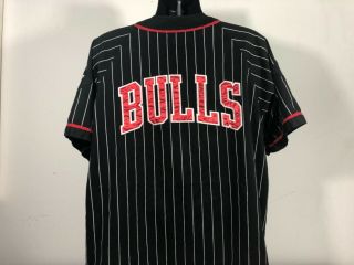 Vintage Chicago Bulls Starter Jersey Shirt Short Sleeve Black Basketball NBA XL 3