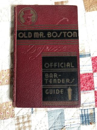 Old Mr Boston Deluxe Official Bartenders Guide 1935 1st Ed/3rd Print Vtg Cotton