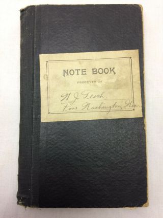 Vintage 1924 - 26 Note Book Of Expense From Tesch Port Washingoton Wi