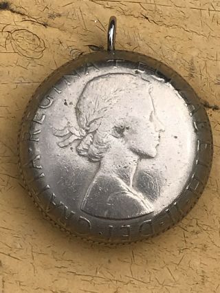 Unusual Vintage One Shilling Coin 1948 Pendant 2
