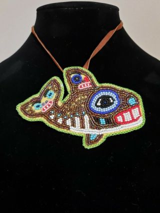 Vintage Native American Northwest Coast Beaded Necklace