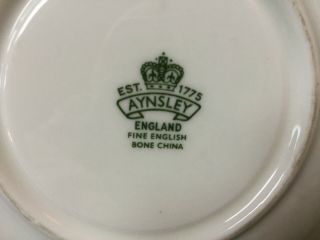 Vintage AYNSLEY Bone China England Cobalt Blue Gold Filigree Set Cup & Saucer 6