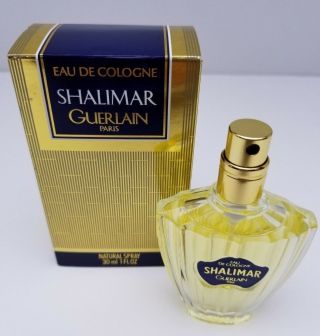 Vintage Shalimar By Guerlain Eau De Cologne Spray Box 30 Ml 1oz 80s 90s