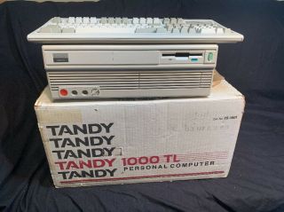 Tandy 1000 Tl Personal Computer 25 - 1601 W/ Enhance Keyboard And Box