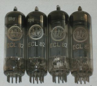 4 Vintage Tubes Valvo Philips Ecl 82 Ecl 82 Tube Work Good Values