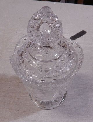 Vintage Hofbauer Byrdes 24 Lead Crystal Glass Candy Jar 8 3/4 " Beauty