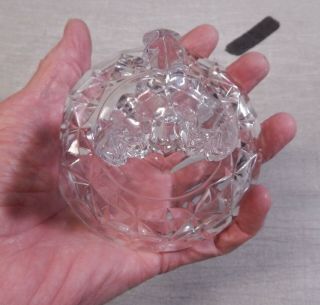 Vintage HOFBAUER BYRDES 24 Lead Crystal Glass Candy Jar 8 3/4 