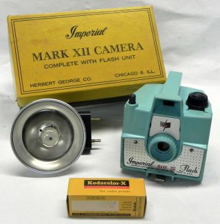 Vintage " Imperial Mark Xii " Camera,  Flash Unit,  730 Blue,  1950s - 60s Exc