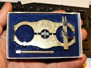 VINTAGE WATCHMAKER ' S LEVIN 2 IN 1 BALANCE TRUING CALIPER TCTI,  IN ORIG.  BOX 2