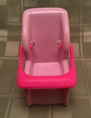 Vintage Barbie Doll Dollhouse 1995 Mini Van Pink Child Baby Car Seat