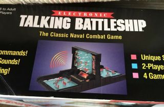 Vintage Electronic Talking Battleship Game By Milton Bradley 1989 Complete