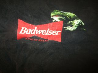 Vintage 1995 Budweiser Frogs Bud Weis Er Black T Shirt Beer Anheuser Busch
