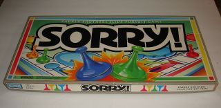 Vintage 1992 Sorry Board Game Parker Brothers Complete Euc