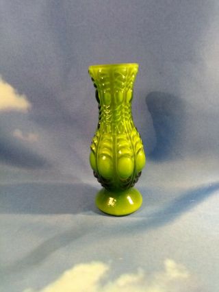 Vintage Empoli Cased Green Textured Vase From The Mid 1960 