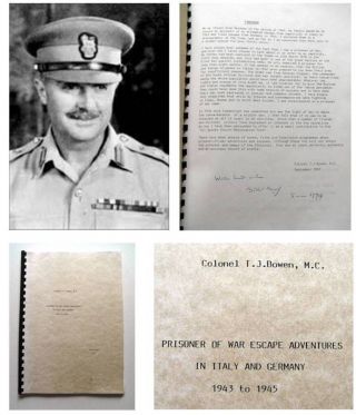 1943 Signed Unpublished Second World War Prisoner Of War Escapes Manuscript Ww2