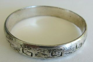 Heavy Vintage & Unique Handmade Stamped Sterling Silver Taxco Mexico Bracelet