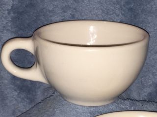 Vintage Buffalo China Restaurant Ware Pure White Coffee Tea Cups 6 oz 2