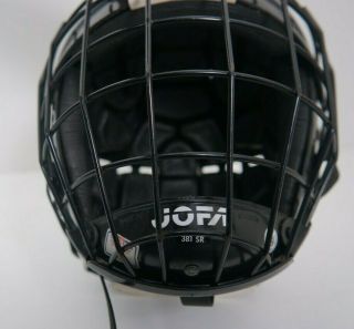 Vintage JOFA 390 SR Hockey Helmet 6 3/4 - 7 3/8 Black With SR 381 Mask 7