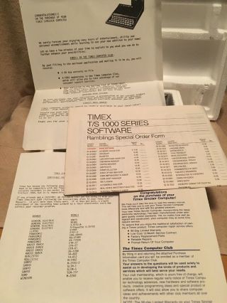 Vintage Timex Sinclair 1000 Personal Computer W/ 16K Ram Module And 3 Cassettes 6