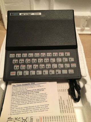Vintage Timex Sinclair 1000 Personal Computer W/ 16K Ram Module And 3 Cassettes 8