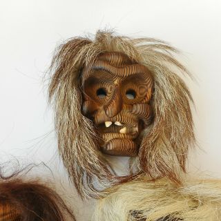Vintage Willi Huggler Swiss Tschagatta Timber Wall Mask x 3 Grotesque Monster 4