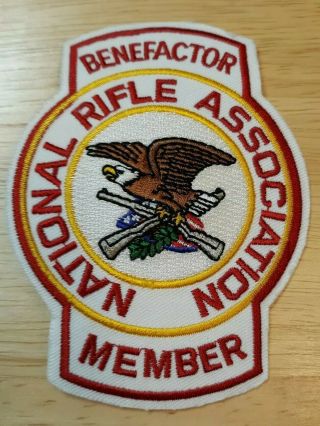Nra National Rifle Association Benefactor Member Patch Vintage