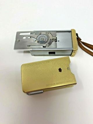 GOLD Minotla 16 Subminiature Spy Camera Pocket Collectable Rokkor 3.  5/25 5