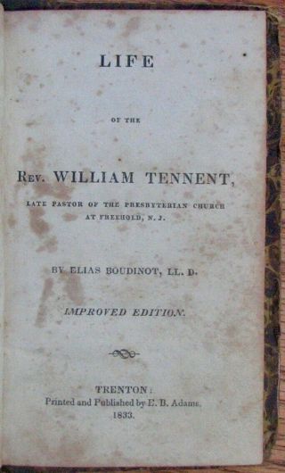 1833 William Tennent,  Great Awakening Revival,  3 days in a Trance 2