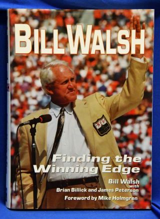 Bill Walsh Legendary 49ers Coach Finding The Winning Edge Signed Autographed F/s