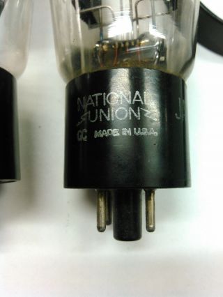 (2) Vintage National Union 5U4G VT - 244 Vacuum Tubes JAN Milspec Hanging Filament 4