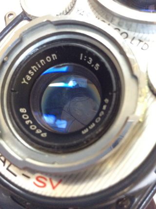 Yashica 44 TLR camera w/60mm f/3.  5 Yashinon lenses TLR Parts/Repair 7