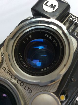 Yashica 44 TLR camera w/60mm f/3.  5 Yashinon lenses TLR Parts/Repair 8