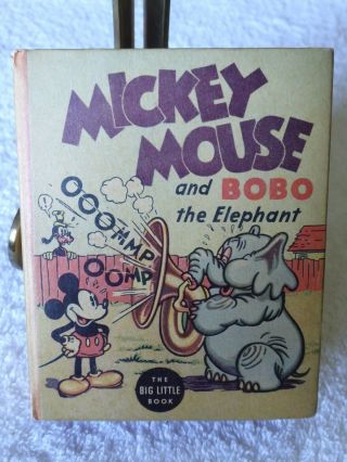 1935 Little Big Book Mickey Mouse & Bobo The Elephant