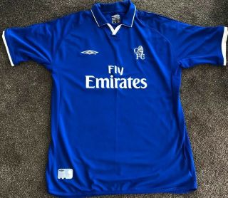 Chelsea Fc Football Shirt Vintage Retro 1999 - 2001 Size Xl Umbro